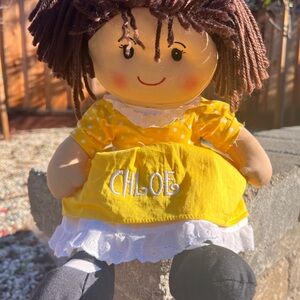 Cute Doll Chloe Yellow Dress Rag Doll Cuddle Time Cloth Soft Plush Toy